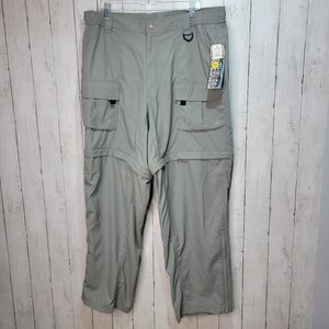 New! 10,000 Ft. Above Sea Level Men's Gray Size XXL Convertible Pants Inseam 32"